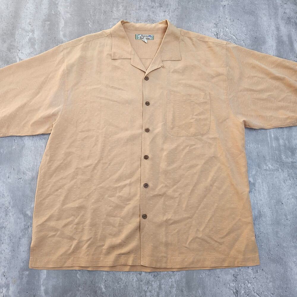 Vintage Tommy Bahama Button Up Shirt Men's XL Tan